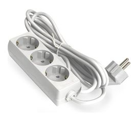 Удлинитель ExeGate ECE-3-1.8W 3 евророзетки с заземлением, 1.8м, белый 285803 