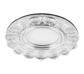 Встраиваемый потолочный светильник FERON со светодиод подсветкой, прозрач, хром, CD912 28919 