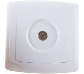 Телевизионная простая розетка, мама, белая, 0-2400 МГц TDM Онега SQ1805-0023 