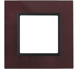 Рамка ЭРА 14-5101-25 на 1 пост, стекло, Elegance, бордо+антрацит Б0034479 