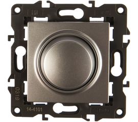 Поворотно-нажимной светорегулятор ЭРА 14-4101-03 400ВА 230В, IP20, Elegance, алюминий Б0034341 