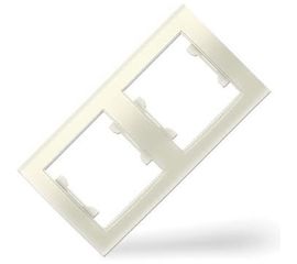Двухместная горизонтальная рамка UNIVersal Бриллиант слоновая кость 7948684 