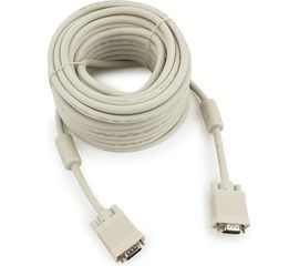Кабель VGA Premium Cablexpert, 15M/15M, 15м, двойная экранировка, ферритовые кольца, пакет CC-PPVGA-15M 
