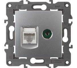 Розетка ЭРА 14-3110-03 RJ45 TV, IP20, алюминий Б0034316 