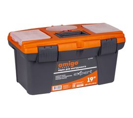 "Ящик для инструмента AMIGO пластиковый, 19"", 49х27,5х24 см 74781" 