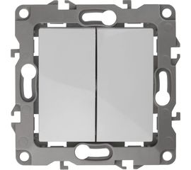 Двойной выключатель ЭРА 12-1004-01 10АХ-250В, IP20, без м.лапок, 12, белый Б0014651 