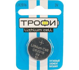 Элемент питания Трофи CR2016-1BL Б0003648 