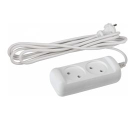 Удлинитель ЭРА U-2-5m без зазeмление, 2х1мм2, 10А, ПВС, 2гн, 5м Б0028361 