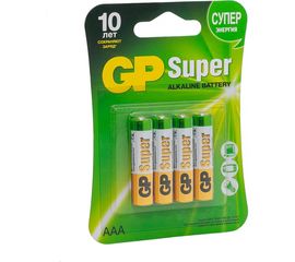 Алкалиновые батарейки GP Super Alkaline 24А ААA - 4 шт. 24A-2CR4 