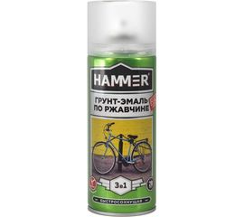 Грунт-эмаль по ржавчине HAMMER 3в1 аэроз. б/с п/мат RAL 9005 глуб. черный 520 мл ЭК000135102 