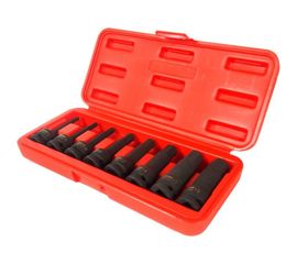 Набор ударных бит-головок 1/2" HEX H5-19 мм, длина 78 мм, в кейсе (8 предметов) JTC J408LH 