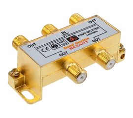 Делитель REXANT ТВ х 4 + 5шт. F BOX 5-1000 МГц GOLD 05-6103-1 