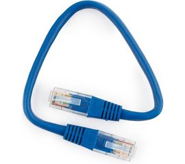Патч-корд Cablexpert UTP, категория 5e, 0.25м, литой, многожильный, синий PP12-0.25M/B 
