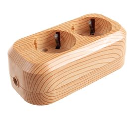 Розеточная колодка, 2 гнезда, сосна TDM SQ1806-0046 