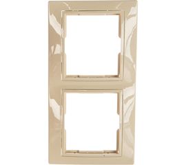 Двухпостовая горизонтальная рамка, слоновая кость TDM Таймыр SQ1814-0126 