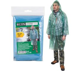 Дождевик-плащ на липучках Ecos, размер 48-54/XXL, 003932 