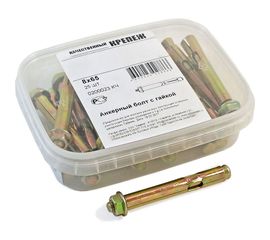 Анкерный болт с гайкой Качественный КРЕПЕЖ 8х65 25 шт 0200023 КЧ 