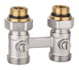 Запорно-присоединительный узел для нижнего подключения радиаторов EUROS прямой EU.ST6015045 12_k 