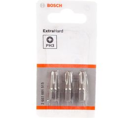 Бита Ph3 3 шт. (25 мм; Extra Hart, хвостовик шестигранный 1/4") Bosch 2607001515 