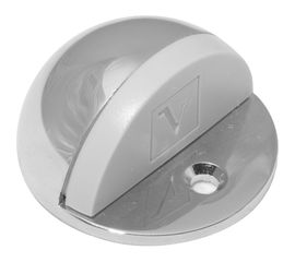 Дверной упор DOORLOCK V SPHERE CR серия Variant, полированный хром, сферический, высота 25мм, серая резина 79078 