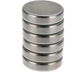 Неодимовый магнит, 6 шт. КОБАЛЬТ диск 12х3 мм, блистер 918-115 