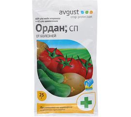Лекарство от болезней для томатов огурцов и картофеля Ордан 25 г Avgust A00047 