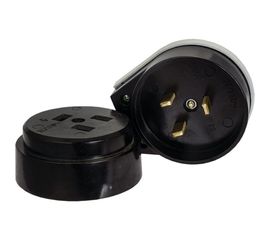 Разъем EKF PROxima РШ-ВШ 32А, 250В, 2P+PE, карболитовый, черный AS-250-O-03 