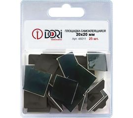 Самоклеящаяся площадка для крепления стяжек DORI 20x20 мм черная упаковка 25 шт 46011 