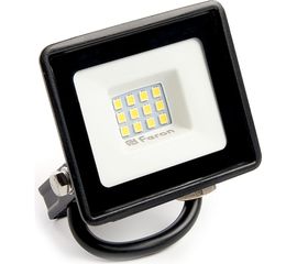 Светодиодный прожектор 2835 SMD 10W 4000K IP65 AC220V/50Hz, черный с прозрачным стеклом 108*115*26мм FERON LL-918 29490 