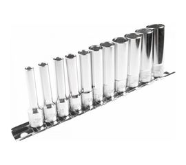 Набор глубоких шестигранных торцевых головок 1/4 04-13мм L=50мм 11шт JTC-H211M:1354 