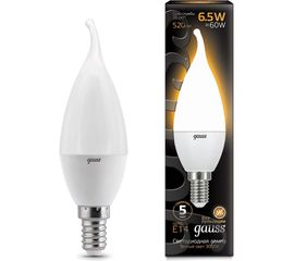Лампа Gauss LED Свеча на ветру E14 6.5W 520lm 3000K 104101107 