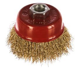 Корщетка-чашка (75 мм; М14; латунированная проволока) FIT IT 39267 