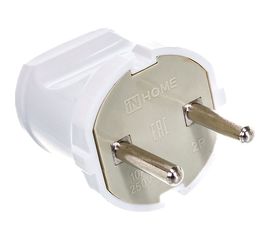 Вилка IN HOME прямая 10А белая 4142 4690612000572 