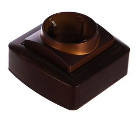 Двойная розетка Lezard DEMET с заземлением, закрытый корпус, маун 711-0400-127 