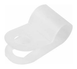 Кабельная скоба под винт REXANT 5 мм, белая, упаковка 50 шт. 07-4405 