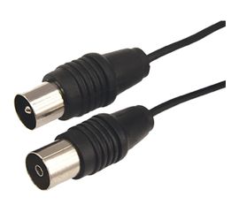 Кабель REXANT ВЧ ТВ гнездо - ТВ штекер, длина 3 метра, чeрный 17-5013 