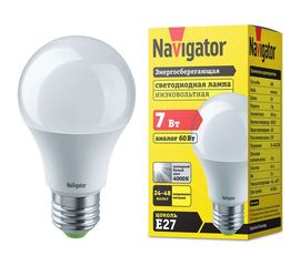 Светодиодная лампа NAVIGATOR 61 474 NLL-A60-7-24/48-4K-E27 61474 481054 