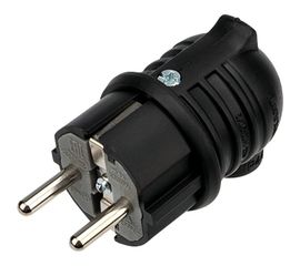 Угловая влагозащищенная вилка REXANT с/з, 16 А, IP44 каучук 111-003 