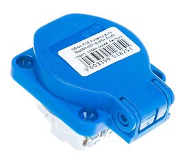 Встраиваемая розетка PCE 16А 220V 2P+E IP54 50x50 подключение сзади, синяя 105-0b 