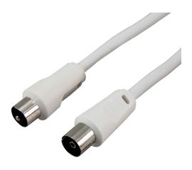 Шнур REXANT ТВ гнездо - ТВ штекер, длина 1,5 метра, белый 18-0002 