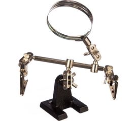 Держатель третья рука с лупой х3 HT-390 (ZD-10D) REXANT 12-0251 