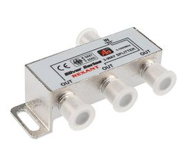 Делитель REXANT ТВ х 3 + 4шт. F BOX 5-1000 МГц Silver 05-6102 