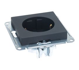 Розетка Schneider Electric ATLASDESIGN, с заземлением, 16А, механизм, карбон, ATN001043 