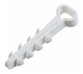 Нейлоновый прямоугольный дюбель-хомут REXANT 5-8 мм, белый, 100 шт. 07-4608 