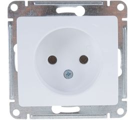 Механизм розетки Schneider Electric 1-м GLOSSA без заземления, белая SchE GSL000141 