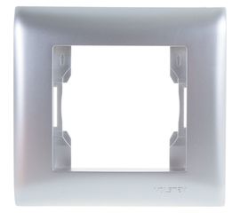 Одноместная рамка Volsten Argento V01-15-A11-M (серебро), Magenta, 10009 