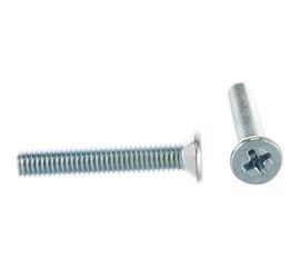 Винт DIN 965 с потайной головкой, оцинкованный М5х30, 80шт - коробка Tech-Krep 105238 