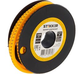 Кабель-маркер STEKKER N для провода сеч.1,5мм, желтый, CBMR15-N 39095 