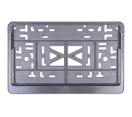 Рамка для номера SKYWAY пластмасса, 290х170 мм, ГОСТ, с защелкой, серая, без надписи, 1 шт. S04102010 