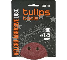 Диск шлифовальный с липучкой (5 шт; 125 мм; P80) Tulips tools EA05-138 